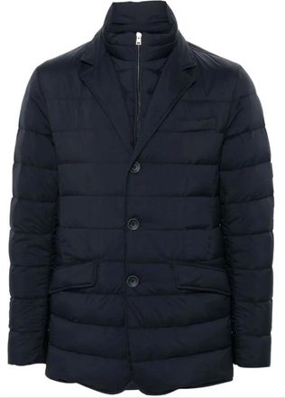Herno Jassen - Heren - Gewatteerde jassen - Blauw - 2XL - Jassen