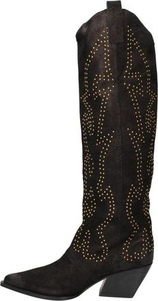 Marc Ellis High Studded Boot - Dames - Cowboylaarzen - Zwart - 37 EU - Leer - Schoenen