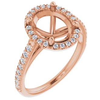 Pompeii3 Madelyn Halo Lab Grown Diamond Ring Setting