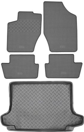 OEM Peugeot 308 I Estate (sw) De 2008 A 2013 Set - Alfombrillas De Goma Para Coche + Alfombrilla Para Maletero