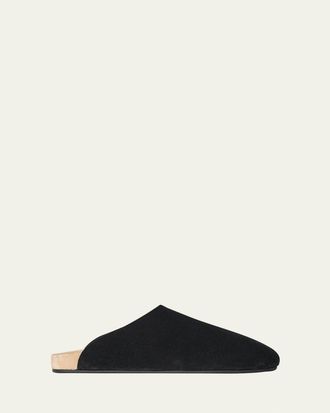The Row Hudson Suede Slide Mules