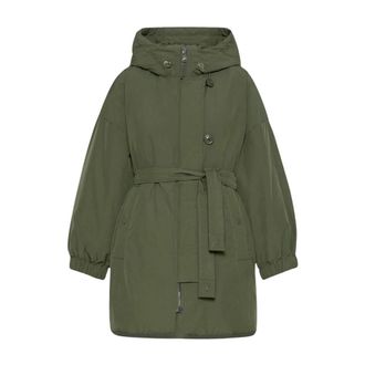 Max Mara Wkdanfora Omkeerbare Midiparka - Dames - Mantels - Groen - Maat: XS Katoen