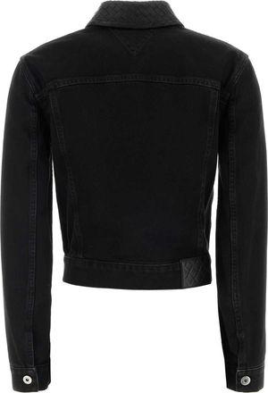 Bottega Veneta Womens Colletto Jacket Black Cotton