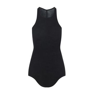 Rick Owens Sleeveless Tops, female, Black, Size: 2XS Basic Rib Tank