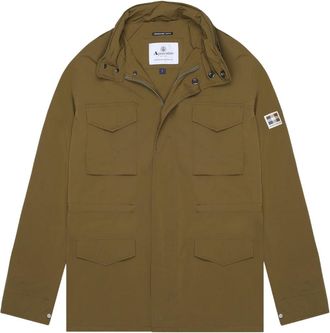 Aquascutum Mens Active Stretch M-65 Army Green Jacket - Size X-Large