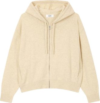 STUDIO TOMBOY logo-embroidered zip-up hoodie - Neutrals