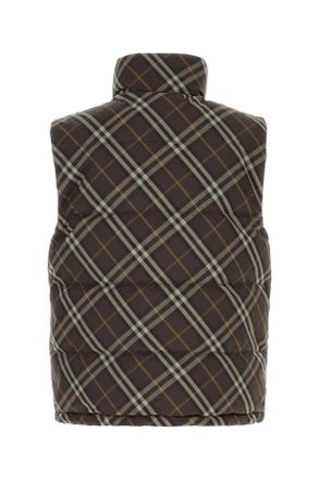 Burberry Mens Embroidered Polyester Reversibile Down Jacket Truffleipcheck Piumini