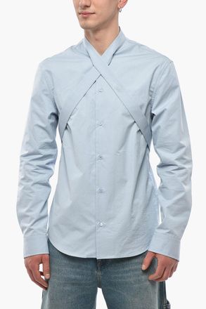 Off-white Camicia in Popeline HEAVYCOT con Dettaglio Tape Off-White