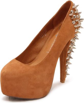 Jeffrey Campbell Salma Kid Suede Pump - Dames - Pumps - Beige - 39 EU - Su&egrave;de - Schoenen