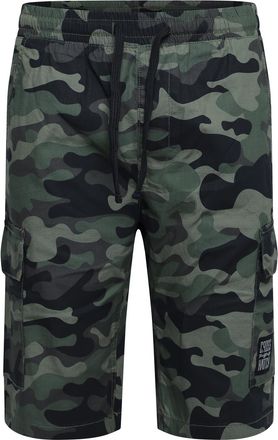 Crosshatch Heren Camouflage Cargo Shorts (Olijf Camo)