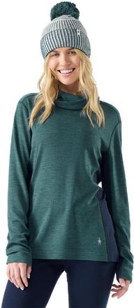 Smartwool Womens Classic Thermal Merino Mock Neck Base Layer Top Green XS