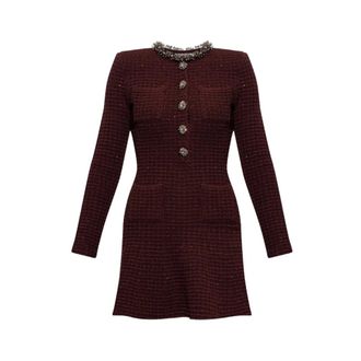 Self Portrait Vestido Burgu - Dresses - Mujer - Rojo - XS