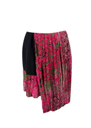Dior Christian Dior Pink Pleated Asymmetric Silk Skirt Size L