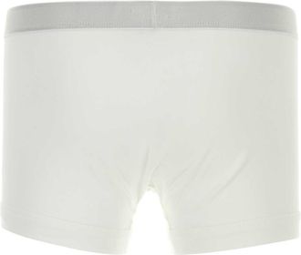Tom Ford Mens White Stretch Cotton Boxer Set Exterior: Elastane Intimo Underwear
