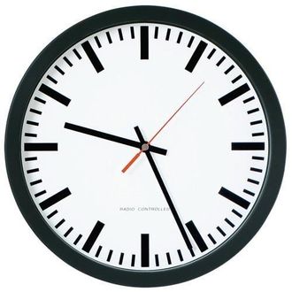 OEM Horloge Radio-r&eacute;veil Murale Ku.noir D.250mm Barre 1,5v D.250mm