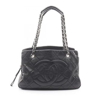 Chanel Black Grained Calfskin Handbag Tote Bag (Pre-Owned)