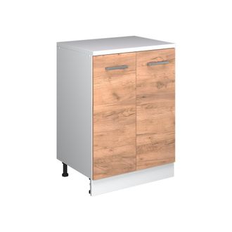 Vicco Armario De Cocina Para Techo Inclinado R-line, Roble Dorado, 60 Cm Sin Inclinaci&oacute;n Con 2 Puertas, Vicco