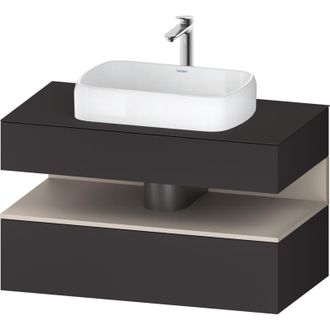 Duravit Duravit - Qatego Consola Mueble Bajo Lavabo, 1 Extra&iacute;ble, 1 Caj&oacute;n