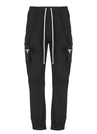 Rick Owens Black Mastodon Cotton Cargo Pants