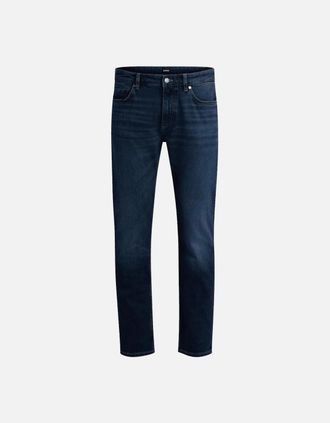 HUGO BOSS Mens Delaware Slim Fit Dark Blue Jeans - Navy