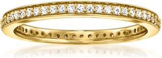 Ross-Simons Lab-Grown Diamond Eternity Band in 18kt Gold Over Sterling