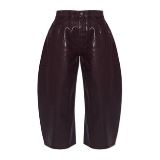 The Attico Pantalones con acabado brillante - Trousers - Mujer - Rojo - W26