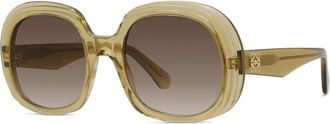 Loewe Anagram Zonnebril - Dames - Zonnebrillen - Groen - 54 MM - Accessoires
