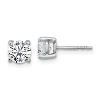 Diamond2Deal 14k Yellow Gold 1 3/8 ct Round Lab Grown Diamond Stud Earrings VS Clarity, G-H Color