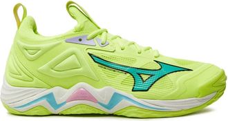 Mizuno Mens Mizuno Wave Momentum V1GA231286 Green Lace-Up Volleyball Shoes LIQ114