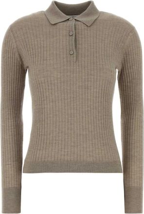 Max Mara MXP Gitano Polo - Dames - Cashmere truien - Grijs - XL - Kasjmier - Truien & Vesten