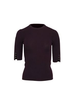 A.L.C. Womens Josie Short Sleeve Top In Deep Plum