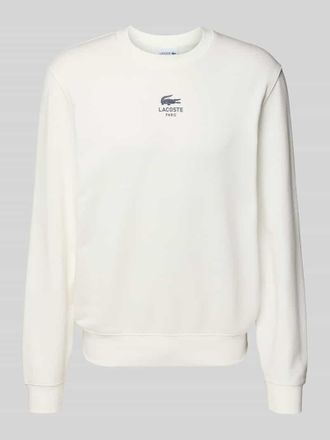 Lacoste Regular Fit Sweatshirt aus reiner Baumwolle in Offwhite, Gr&ouml;&szlig;e XXL
