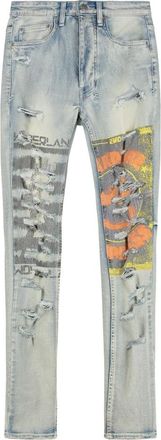 Ksubi Slim Fit Jeans, male, Blue, W32, Distressed Skinny Jeans for Women