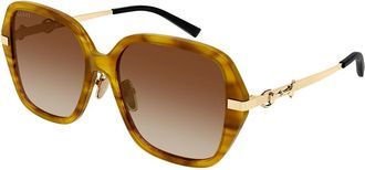 Gucci GG2055SA Asian Fit 003 Womens Sunglasses Tortoiseshell Size 57