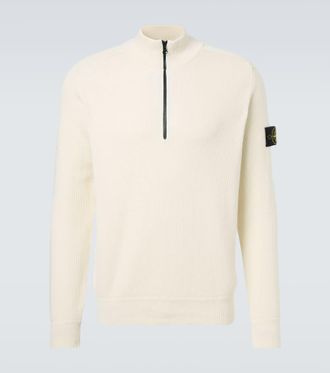 Stone Island Compass cotton half-zip sweater