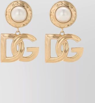 Dolce & Gabbana hammered teardrop pendant earrings