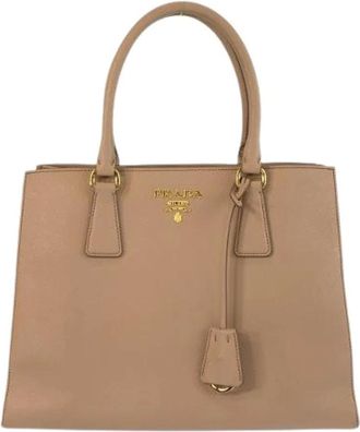 Prada Borsa tote in pelle Saffiano Pre-owned - - Pre-owned - Donna - Beige - ONE SIZE
