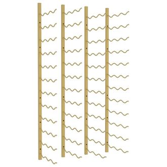 Berkfield Home Wall Mounted Wine Rack for 36 Bottles 2 pcs Gold Iron