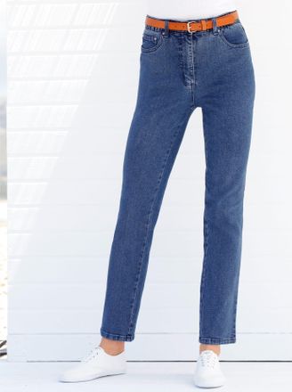 Casual Looks 5-Pocket-Jeans CASUAL LOOKS, Damen, Gr. 185, Extrakurzgr&ouml;ssen, blau (blau, stone, washed), 98% Baumwolle, 2% Elasthan, unifarben, lang, Jeans 5-Pocket