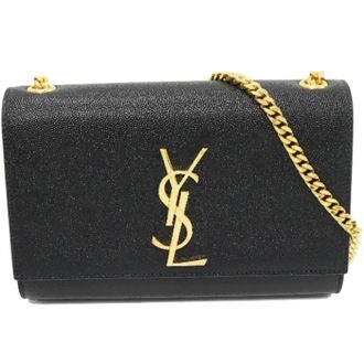 Saint Laurent Pre-owned Leren Crossbodytas - Dames - Pre-owned - Zwart - Maat: ONE Size Leer