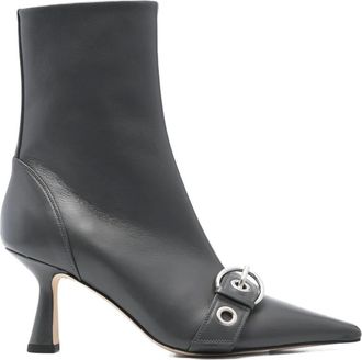 Aeyde 75 mm laarzen met puntige neus en gespdetail - Grijs