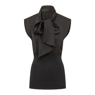 Fabiana Filippi Tops, Dames, Zwart, S, Sleeveless Top
