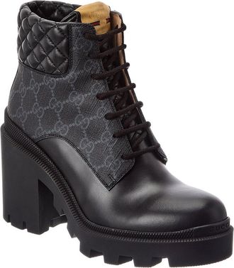 Gucci Gg Supreme Canvas & Leather Boot