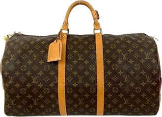Louis Vuitton Pre-owned Weekend Bags, male, Brown, Size: ONE SIZE Pre-owned Keepall 55 Monogram Boston Bag
