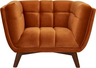 Rendez-Vous D&eacute;co Sill&oacute;n de terciopelo naranja c&uacute;rcuma