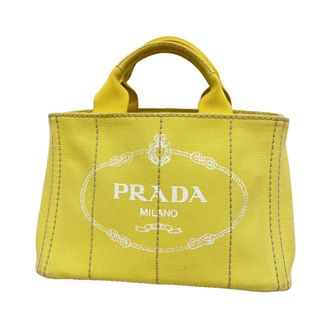 Prada Yellow Canvas Tote Bag (Pre-Owned)