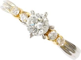 C&A Platinum Yellow Gold Yellow Gold (18K) Platinum 900 Band Ring (Pre-Owned)