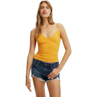 Cotton On Womens Fern Wrap Cami in Mango Nectar at Nordstrom, Size X-Small