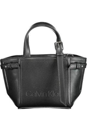 Calvin Klein Womens Mini Cooper Satchel Handbag - Black