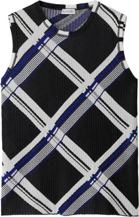 Burberry Stijlvolle T-shirts en Polos - Dames - Tops zonder mouwen - Zwart - M - Tops